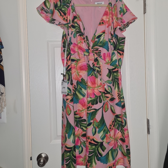 NWT Tropical Print Dress - Picture 4 of 4